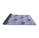 Thickness of Patterned Blue Rug, pat3520blu