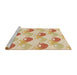 Sideview of Machine Washable Transitional Khaki Gold Rug, wshpat3520brn