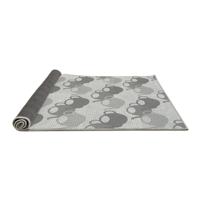Thickness of Patterned Gunmetal Gray Rug, pat3520gry
