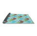 Thickness of Patterned Blue Rug, pat3520lblu