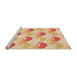 Sideview of Machine Washable Transitional Sun Yellow Rug, wshpat3520org