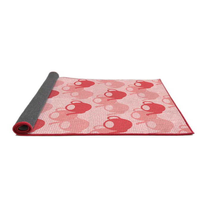Thickness of Patterned Pink Rug, pat3520rd