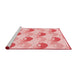 Sideview of Machine Washable Transitional Pink Rug, wshpat3520rd