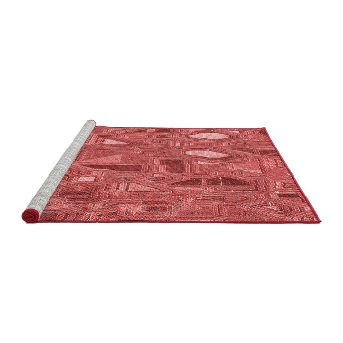 Sideview of Machine Washable Transitional Red Rug, wshpat3521rd