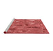 Sideview of Machine Washable Transitional Red Rug, wshpat3521rd