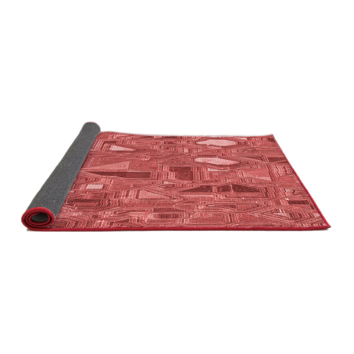 Thickness of Patterned Red Rug, pat3521rd