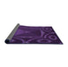 Thickness of Patterned Dark Purple Rug, pat3522pur