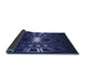 Thickness of Patterned Night Blue Rug, pat3523blu