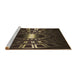 Sideview of Machine Washable Transitional Oak Brown Rug, wshpat3523brn