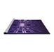 Sideview of Machine Washable Transitional Midnight Blue Rug, wshpat3523pur