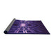 Thickness of Patterned Midnight Blue Rug, pat3523pur