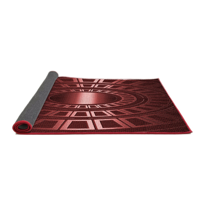 Thickness of Patterned Fire Brick Red Rug, pat3523rd
