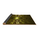 Thickness of Patterned Dark Yellow Green Rug, pat3523yw