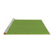 Sideview of Machine Washable Transitional Olive Green Rug, wshpat3524brn