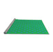 Sideview of Machine Washable Transitional Neon Green Rug, wshpat3524lblu