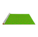 Sideview of Machine Washable Transitional Lime Green Rug, wshpat3524yw