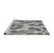 Sideview of Machine Washable Transitional Smokey Gray Rug, wshpat3525gry