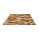 Sideview of Machine Washable Transitional Orange Rug, wshpat3525org