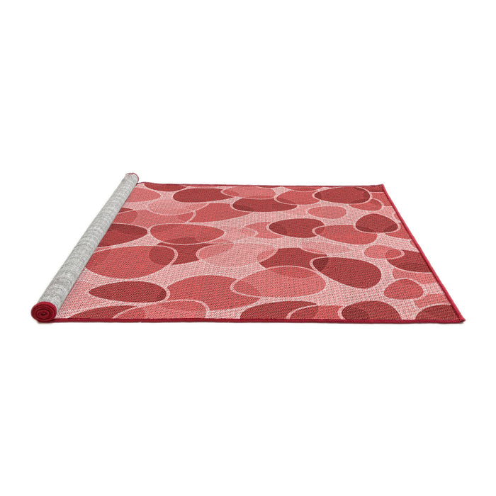 Sideview of Machine Washable Transitional Light Coral Pink Rug, wshpat3525rd
