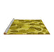 Sideview of Machine Washable Transitional Bright Gold Yellow Rug, wshpat3525yw