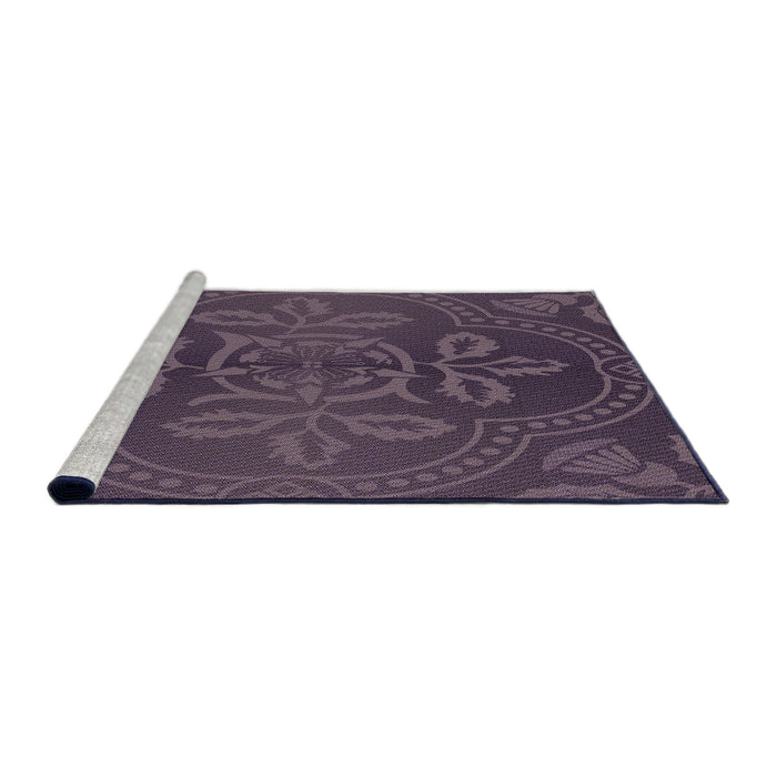 Sideview of Machine Washable Transitional Plum Purple Rug, wshpat3526pur
