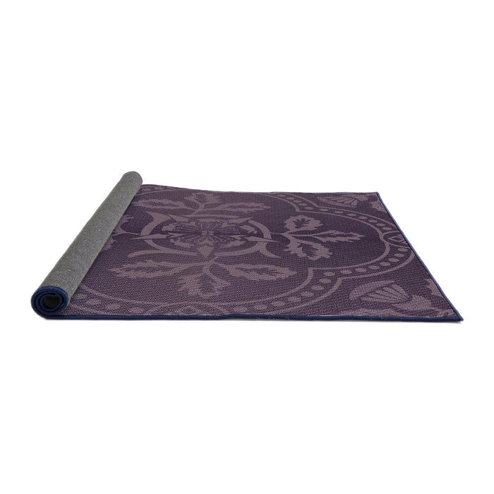 Thickness of Patterned Plum Purple Rug, pat3526pur