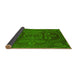 Thickness of Patterned Deep Emerald Green Rug, pat3526yw