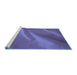 Sideview of Machine Washable Transitional Deep Periwinkle Purple Rug, wshpat3527blu
