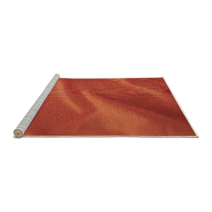Sideview of Machine Washable Transitional Orange Red Orange Rug, wshpat3527org