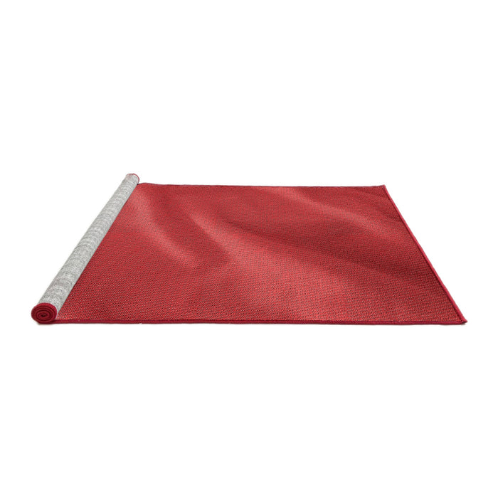 Sideview of Machine Washable Transitional Red Rug, wshpat3527rd