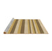 Sideview of Machine Washable Transitional Light Brown Rug, wshpat3528brn