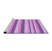 Sideview of Machine Washable Transitional Pastel Purple Pink Rug, wshpat3528pur