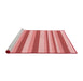 Sideview of Machine Washable Transitional Pastel Pink Rug, wshpat3528rd