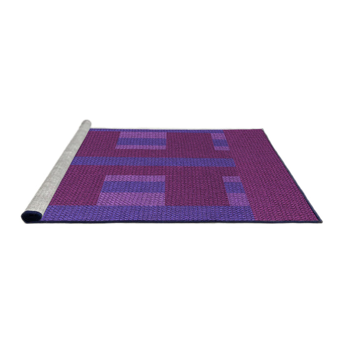 Sideview of Machine Washable Transitional Dark Magenta Purple Rug, wshpat3529pur