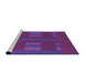 Sideview of Machine Washable Transitional Dark Magenta Purple Rug, wshpat3529pur