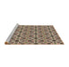 Sideview of Machine Washable Transitional Sepia Brown Rug, wshpat353brn