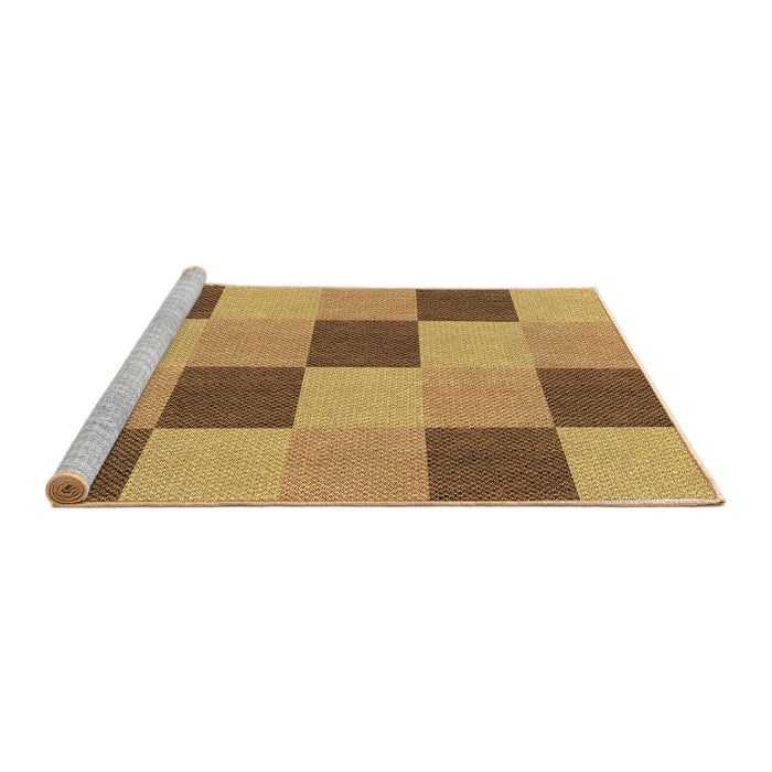 Sideview of Machine Washable Transitional Orange Rug, wshpat3530brn