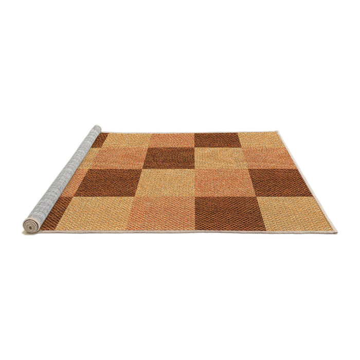 Sideview of Machine Washable Transitional Orange Rug, wshpat3530org