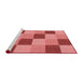 Sideview of Machine Washable Transitional Red Rug, wshpat3530rd