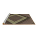 Sideview of Machine Washable Transitional Chocolate Brown Rug, wshpat3531brn