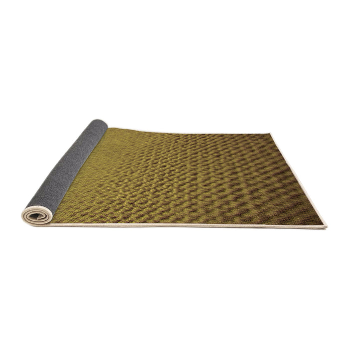 Thickness of Patterned Dark Bronze Brown Rug, pat3532org
