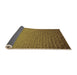 Thickness of Patterned Dark Bronze Brown Rug, pat3532org