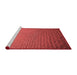 Sideview of Machine Washable Transitional Red Rug, wshpat3532rd