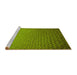 Sideview of Machine Washable Transitional Pistachio Green Rug, wshpat3532yw