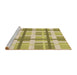 Sideview of Machine Washable Transitional Dark Golden Brown Rug, wshpat3533brn