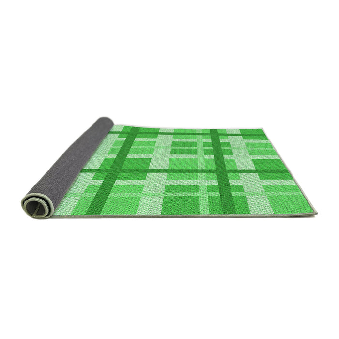 Thickness of Patterned Neon Green Rug, pat3533grn