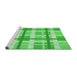 Sideview of Machine Washable Transitional Neon Green Rug, wshpat3533grn