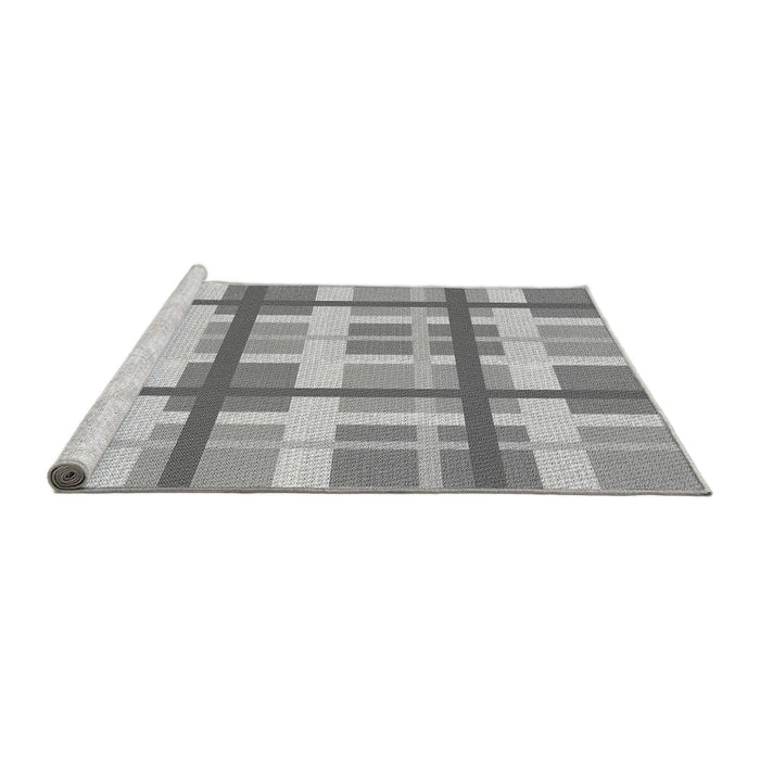 Sideview of Machine Washable Transitional Platinum Gray Rug, wshpat3533gry