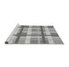 Sideview of Machine Washable Transitional Platinum Gray Rug, wshpat3533gry