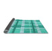 Thickness of Patterned Light Sea Green Rug, pat3533lblu